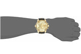 Diesel Mr Daddy Gold Dial Black Leather Strap Watch For Men - DZ7363 Authentic Buy Shop Now