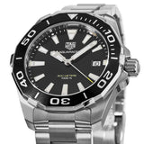 Tag Heuer Aquaracer Black Dial Silver Steel Strap Watch for Men - WAY111A.BA0928 Authentic Buy Shop Now