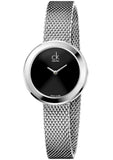Calvin Klein Firm Black Dial Silver Mesh Bracelet Watch for Women - K3N23121 Authentic Buy Shop Now