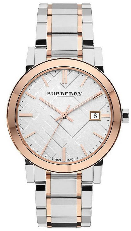Burberry The City White Dial Two Tone Steel Strap Watch for Women - BU9006 Authentic Buy Shop Now