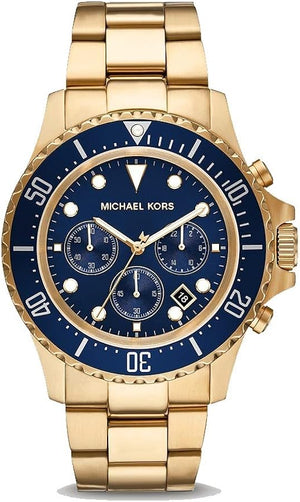 Michael Kors Everest Chronograph Blue Dial Two Tone Steel Strap Watch For Men - MK8978 Authentic Buy Shop Now