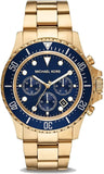 Michael Kors Everest Chronograph Blue Dial Two Tone Steel Strap Watch For Men - MK8978 Authentic Buy Shop Now