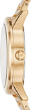 Michael Kors Hartman Analog Quartz Black Dial Gold Steel Strap Watch For Women - MK3647 Authentic Buy Shop Now