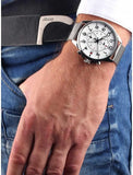 Tommy Hilfiger Dean Chronograph White Dial Silver Mesh Bracelet Watch for Men - 1791277 Authentic Buy Shop Now