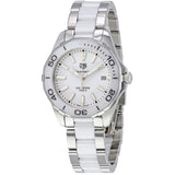 Tag Heuer Aquaracer Quartz White Dial Two Tone Steel Strap Watch Women - WAY131B.BA0914 Authentic Buy Shop Now