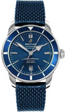 Breitling Superocean Heritage B20 Automatic 42 Blue Dial Blue Mesh Bracelet Watch for Men - AB2010161C1S1 Authentic Buy Shop Now