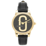 Marc Jacobs Corie Black Dial Black Leather Strap Watch for Women - MJ1580 Authentic Buy Shop Now