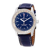 Breitling Navitimer Automatic 38mm Blue Dial Blue Leather Strap Mens Watch - A17325211C1P1 Authentic Buy Shop Now