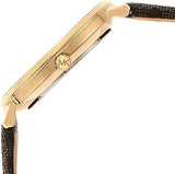 Michael Kors Pyper Quartz Silver Dial Brown Leather Strap Watch For Women - MK2857 Authentic Buy Shop Now