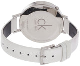 Calvin Klein Equal White Dial White Leather Strap Watch for Women - K3E231L6 Authentic Buy Shop Now