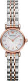 Emporio Armani Mother of Pearl Dial Two Tone Steel Strap Watch For Women - AR1689 Authentic Buy Shop Now