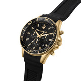 Maserati SFIDA Chronograph Black Dial Rubber Strap Watch For Men - R8871640001 Authentic Buy Shop Now