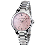 Burberry The Classic Pink Dial Silver Steel Strap Watch for Women - BU10111 Authentic Buy Shop Now