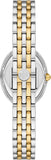 Tory Burch Oval Crystals Mother of Pearl Dial Two Tone Steel Strap Watch for Women - YBW6037 Authentic Buy Shop Now