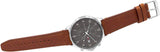 Tommy Hilfiger West Chronograph Grey Dial Brown Leather Strap Watch For Men - 1791710 Authentic Buy Shop Now