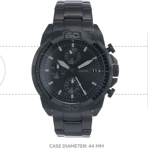 Fossil Bronson Chronograph Black Dial Black Steel Strap Watch for Men - FS5853 Authentic Buy Shop Now