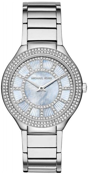 Michael Kors Kerry Mother of Pearl Dial Silver Stainless Steel Strap Watch for Women - MK3395 Authentic Buy Shop Now
