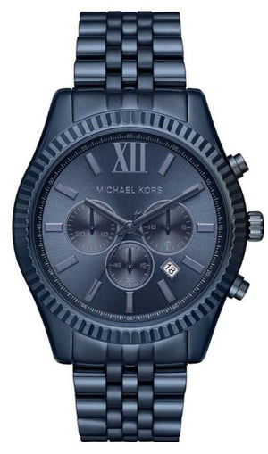 Michael Kors Lexington Chronograph Blue Dial Blue Steel Strap Watch for Men - MK8480 Authentic Buy Shop Now