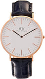 Daniel Wellington Classic Reading White Dial Black Leather Strap Watch For Men - DW00100014 Authentic Buy Shop Now