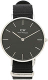 Daniel Wellington Classic Bayswater Black Dial Black NATO Strap Watch For Women - DW00100282 Authentic Buy Shop Now