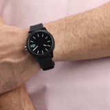 Lacoste 12.12 Black Dial Black Silicon Strap Watch for Men - 2011134 Authentic Buy Shop Now
