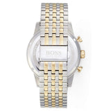 Hugo Boss Navigator White Dial Two Tone Steel Strap Watch for Men - 1513499 Authentic Buy Shop Now