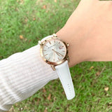 Burberry The City White Dial White Leather Strap Watch for Women - BU9108 Authentic Buy Shop Now