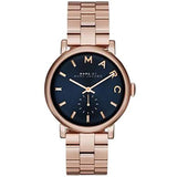 Marc Jacobs Baker Blue Dial Rose Gold Steel Strap Watch for Women - MBM3330 Authentic Buy Shop Now