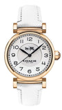 Coach Madison White Dial White Leather Strap Watch for Women - 14502408 Authentic Buy Shop Now