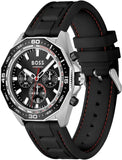 Hugo Boss Energy Chronograph Black Dial Black Silicon Strap Watch For Men - 1513969 Authentic Buy Shop Now