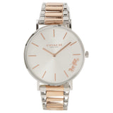 Coach Perry Silver Dial Two Tone Steel Strap Watch for Women - 14503346 Authentic Buy Shop Now