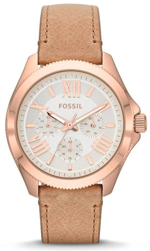 Fossil Cecile White Dial Beige Leather Strap Watch for Women - AM4532 Authentic Buy Shop Now