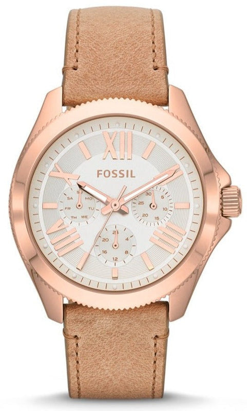 Fossil Cecile White Dial Beige Leather Strap Watch for Women - AM4532 Authentic Buy Shop Now