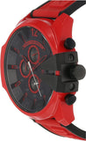 Diesel Mega Chief Chronograph Black Dial Red Rubber Strap Watch For Men - DZ4526 Authentic Buy Shop Now