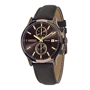 Maserati Epoca Chronograph Brown Dial Brown Leather Watch For Men - R8871618006 Authentic Buy Shop Now