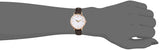 Movado Ultra Slim White Dial Brown Leather Strap Watch For Women - 0607096 Authentic Buy Shop Now