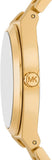 Michael Kors Lennox Three Hand Silver Dial Gold Steel Strap Watch For Women - MK7391 Authentic Buy Shop Now
