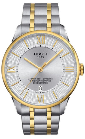 Tissot Chemin Des Tourelles Powermatic 80 Cosc Silver Dial Two Tone Steel Strap Watch For Men - T099.408.22.038.00 Authentic Buy Shop Now