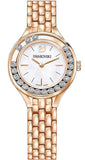 Swarovski Lovely Crystals Mother of Pearl Dial Rose Gold Steel Strap Watch for Women - 5261496 Authentic Buy Shop Now
