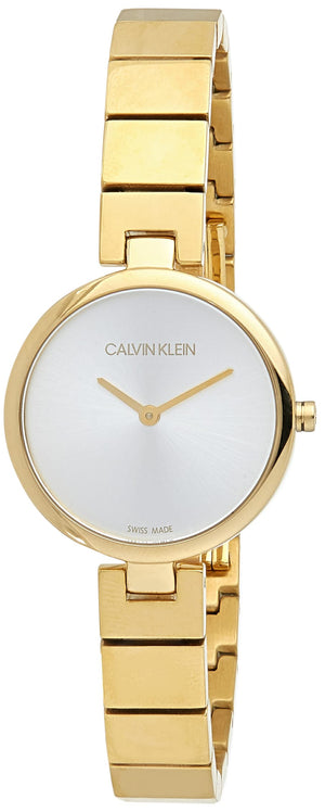 Calvin Klein Authentic Silver Dial Gold Steel Strap Watch for Women - K8G23546 Authentic Buy Shop Now