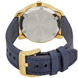 Movado Bold Gold Dial Blue Leather Strap Watch For Men - 3600469 Authentic Buy Shop Now