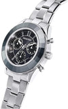 Swarovski Octea Lux Sport Chronograph Black Dial Silver Steel Strap Watch for Women - 5610520 Authentic Buy Shop Now