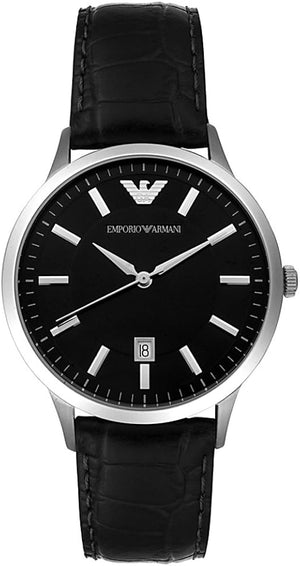 Emporio Armani Classic Quartz Black Dial Black Leather Strap Watch For Men - AR2429 Authentic Buy Shop Now