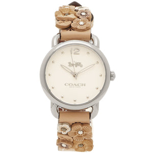 Coach Perry White Dial Brown Floral Leather Strap Watch for Women - 14502873 Authentic Buy Shop Now