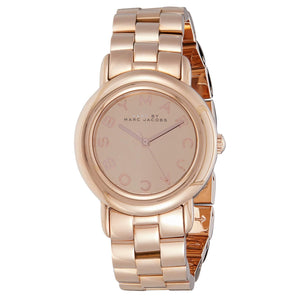 Marc Jacobs Marci Rose Gold Dial Rose Gold Steel Strap Watch for Women - MBM3099 Authentic Buy Shop Now