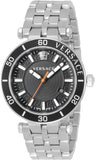 Versace Greca Sport Quartz Black Dial Silver Steel Strap Watch For Men - VEZ300321 Authentic Buy Shop Now