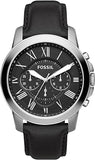 Fossil Grant Chronograph Black Dial Black Leather Strap Watch for Men - FS4812 Authentic Buy Shop Now