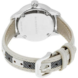 Burberry The Classic Guilloche Silver Dial Grey Leather Strap Watch for Women - BU10113 Authentic Buy Shop Now