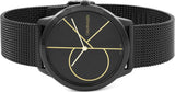 Calvin Klein Minimal Black Dial Black Mesh Bracelet Watch for Men - K3M214X1 Authentic Buy Shop Now