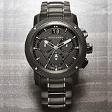 Burberry Endurance Chronograph Quartz Black Dial Black Steel Strap Watch For Men - BU9801 Authentic Buy Shop Now